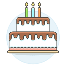 Birthday Cake Illustration from UX Colors Set