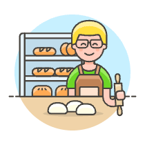 Pastry Chef 1 Illustration from UX Colors Set