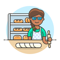 Pastry Chef 4 Illustration from UX Colors Set