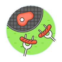 Bbq Picnic Illustration from UX Colors Set