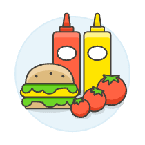 Burger Ketchup Illustration from UX Colors Set