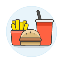 Burger Soda Set Illustration from UX Colors Set