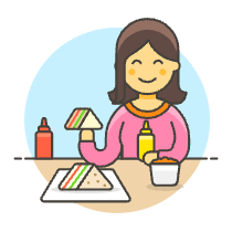 Sandwich Eating 1 Illustration from UX Colors Set