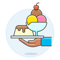 Serving Ice Cream 3 Illustration from UX Colors Set
