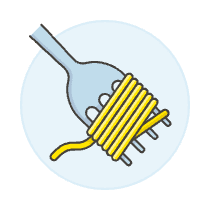 Spaghetti Fork Illustration from UX Colors Set