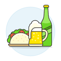 Taco And Beer Illustration from UX Colors Set