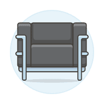 Black Sofa Metallic Illustration from UX Colors Set