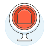 Capsule Chair Sofa Illustration from UX Colors Set