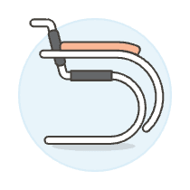 Modern Metallic Chair Illustration from UX Colors Set