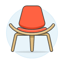 Red Chair Sofa 1 Illustration from UX Colors Set