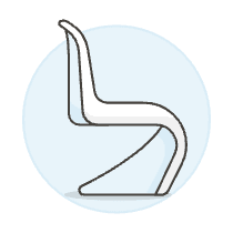 White Modern Chair Illustration from UX Colors Set