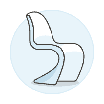 White Modern Chair Illustration from UX Colors Set