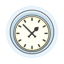 Classic Wall Clock Illustration from UX Colors Set