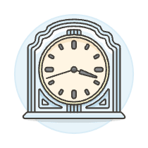 Metallic Vintage Clock Illustration from UX Colors Set