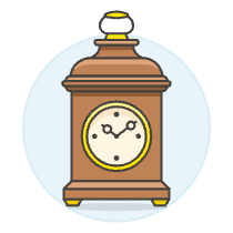 Vintage Desk Clock Illustration from UX Colors Set