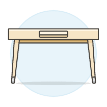 Modern Desk Illustration from UX Colors Set