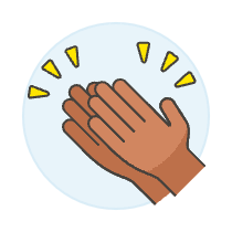 Clap Gesture 3 Illustration from UX Colors Set