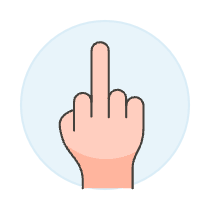 Fuck Gesture 1 Illustration from UX Colors Set