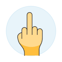 Fuck Gesture 2 Illustration from UX Colors Set