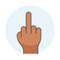 Fuck Gesture 3 Illustration from UX Colors Set