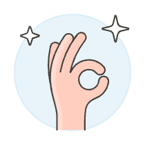 Ok Gesture 1 Illustration from UX Colors Set