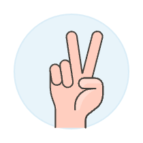 V Sign 1 Illustration from UX Colors Set