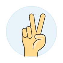 V Sign 2 Illustration from UX Colors Set