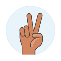 V Sign 3 Illustration from UX Colors Set