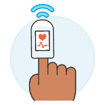 Heart Rate 5 Illustration from UX Colors Set