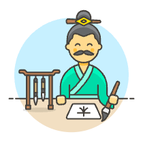 Calligrapher Male Illustration from UX Colors Set