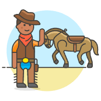Cowboy Horse 1 Illustration from UX Colors Set