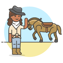 Cowboy Horse 4 Illustration from UX Colors Set