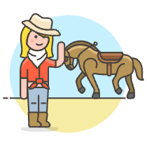 Cowboy Horse 5 Illustration from UX Colors Set