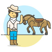 Cowboy Horse 6 Illustration from UX Colors Set