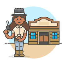 Cowboy Saloon 4 Illustration from UX Colors Set