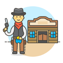 Cowboy Saloon 5 Illustration from UX Colors Set