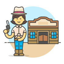 Cowboy Saloon 6 Illustration from UX Colors Set