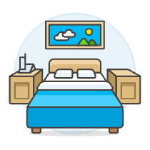 Double Bed Room Illustration from UX Colors Set