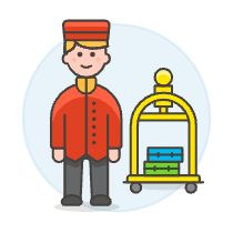 Bellboy Trolley 1 Illustration from UX Colors Set