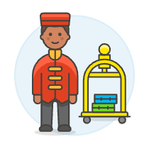 Bellboy Trolley 3 Illustration from UX Colors Set
