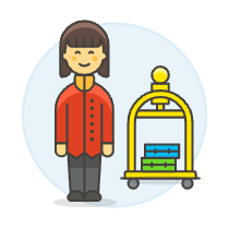 Bellboy Trolley 6 Illustration from UX Colors Set