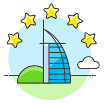 5 Star Hotel Illustration from UX Colors Set