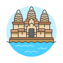 Angkor Wat Illustration from UX Colors Set