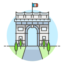 Arch Triumph Illustration from UX Colors Set