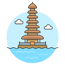 Bali Pagoda Illustration from UX Colors Set