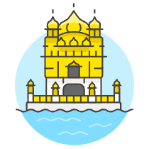 Golden Temple Illustration from UX Colors Set