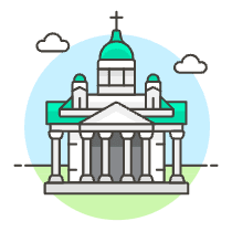 Helsinki Cathedral Illustration from UX Colors Set