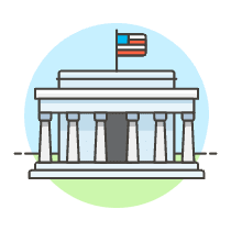 Lincoln Memorial Illustration from UX Colors Set