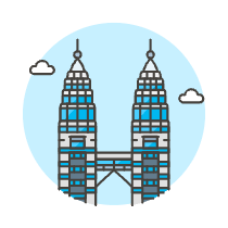 Petronas Twin Towers Illustration from UX Colors Set
