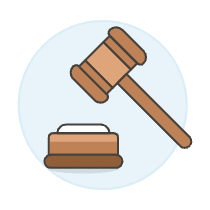 Gavel Illustration from UX Colors Set